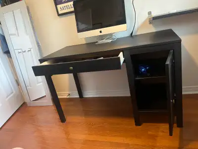 Hemnes desk black-brown, View more