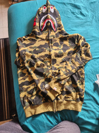 BAPE 1st camo green shark full zip hoodie A Bathing Ape Size XL