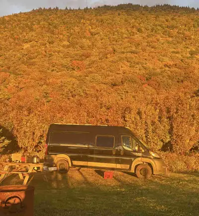 Promaster 2500, converted camper van with a high roof, 136 inch wheel base. With a working shower, l...