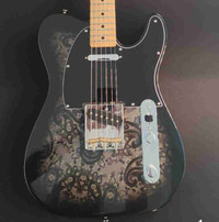 Fender (FSR) telecaster 2012 black paisley (upgraded) w/ Case