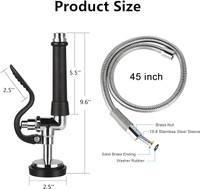 Flexible Pre Rinse Spray Valve with Hose Kit for Commercial Sink