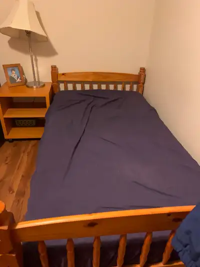 Single bedframe and mattress for sale, View more