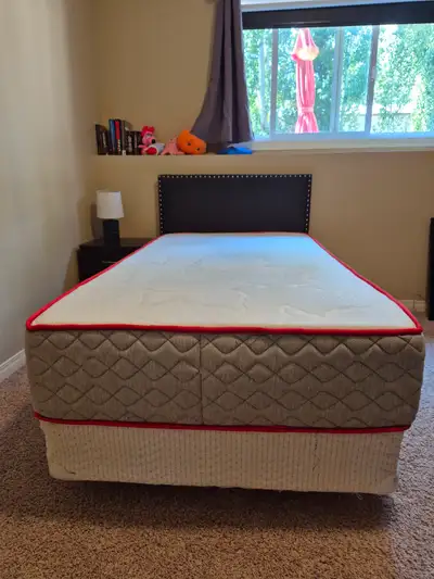 Twin mattress set and headboard, View more