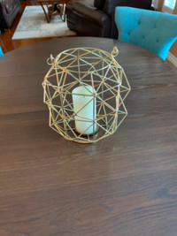 Wedding items-Gold geometric candle holder