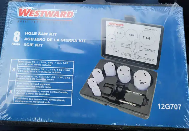 Westward 8 Hole Saw Kit Brand New  in Power Tools in Oshawa / Durham Region - Image 2