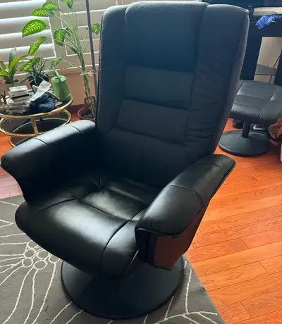 Excellent recliner black chair with foot rest, View more
