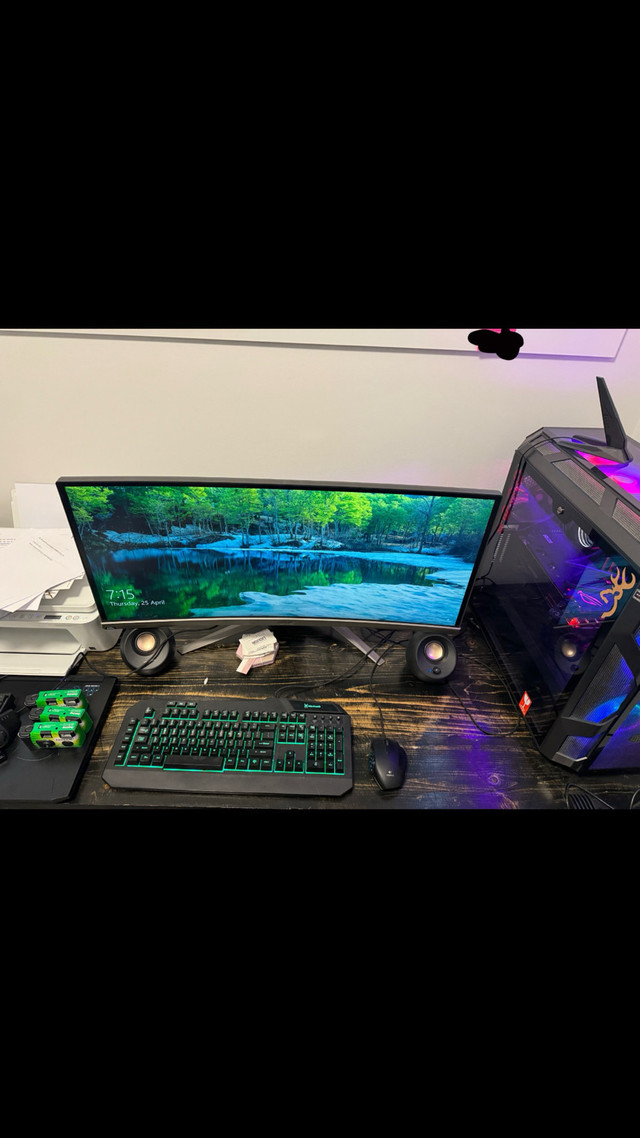 Gaming PC Setup w/ monitor and accessories  in Desktop Computers in Edmonton