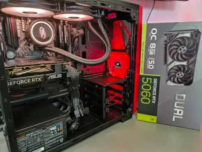 Gaming PC RTX5060 RYZEN 7 5800X 1TB SSD, View more