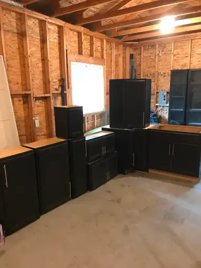 Martha Stewart cabinets and cupboards for sale Dark Brown in color Real wood exteriors so they can b...