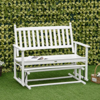 2 Seats Patio Glider Bench Outdoor Swing Rocking Chair Loveseat 