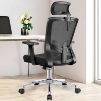 NEW: Office Chair with Adjustable Lumbar Support and Headrest