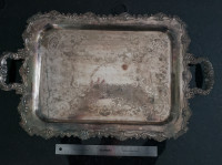 Vintage Sheffield Silver Platter Handled Serving Tray
