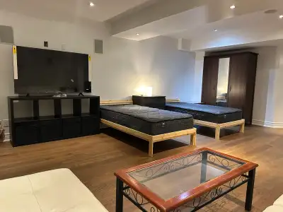 Full furnishings Bachelor basement in Woodbridge,Also upstairs Room available for rent.Main section...