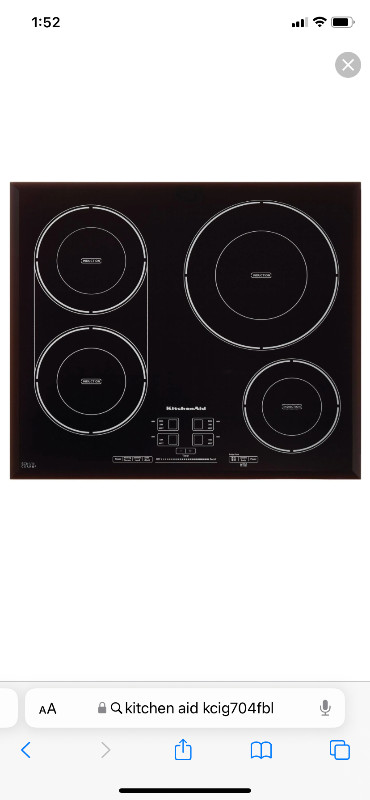 24” kitchenaid induction cooktop 4 burner *new* in Stoves, Ovens & Ranges in Winnipeg