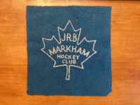 Rare 1971-72 MARKHAM WAXERS JR.B Hockey Club Sew on Patch/Crest