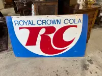 Large tin RC Royal Crown Cola sign