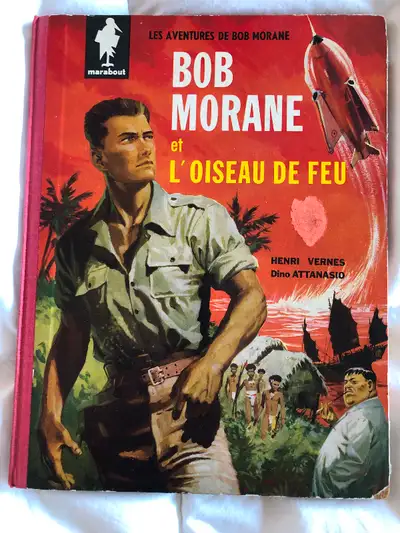 Voici la première édition de l'album de bande dessinée Bob Morane et l'oiseau de feu par Henri Verne...