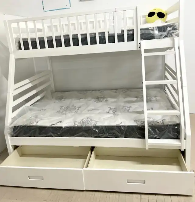 Lit Superposé Bois Massif Neuf – Idéal Enfants & Adultes in Beds & Mattresses in Trois-Rivières - Image 2