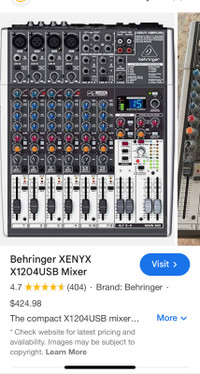 Selling mint condition Berhinger XENYX 1204usb