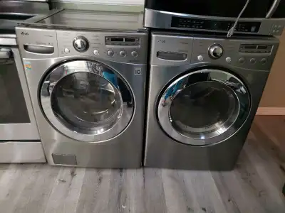 LG stainless steel washer Electric dryer set , View more