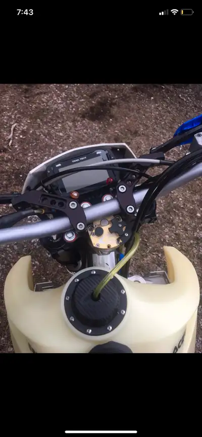 2013 Husaberg (ktm) FE 350 street legal dualsport SNOWBIKE (Timbersled LE 120 track) and studded ice...