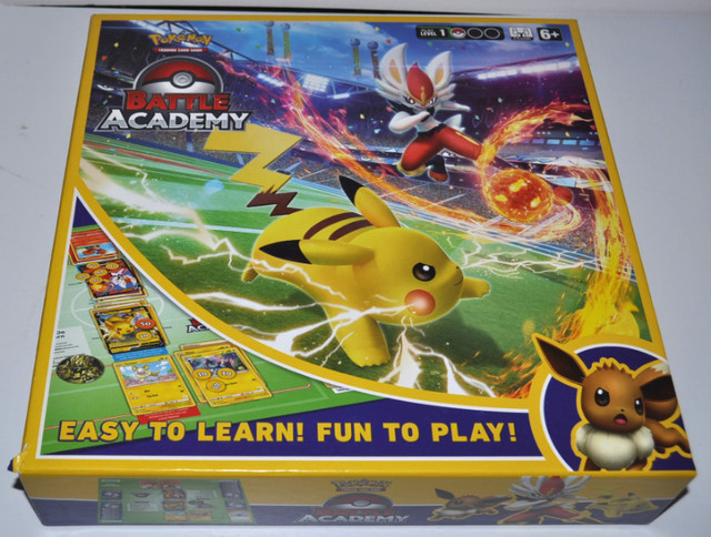 POKEMON BATTLE ACADEMY, board game TCG, 3 special decks, coin in Toys & Games in City of Halifax