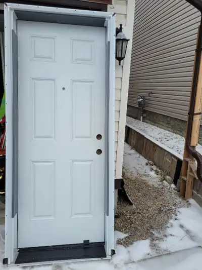 32x80in 6 Panel Fiberglass Prehung Exterior Door LH inswing.Jamb, View more