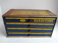 Vintage IRC Resist-O-Cabinet Radio Resistors Storage