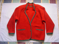 Vintage Geiger Austria Boiled Wool Size 40 Large RED Jacket