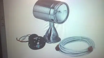 #1-Boxe, Marine/Marinco Stainless Spot/Floodlight w/Joystick Control 7A 12V DC, 72,000 CpSpot beam a...