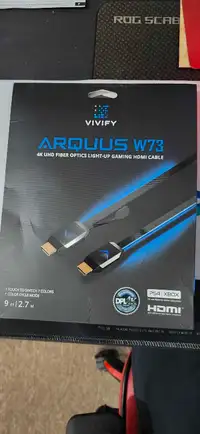 Vivify Arquus W73 4K UHD Fiber Optic light-up Gaming HDMI Cable