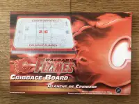 calgary flames cribbage board