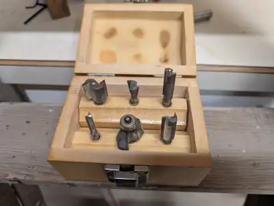 6-Piece Router Bit Set – Carbide Tipped, Good Condition, View more