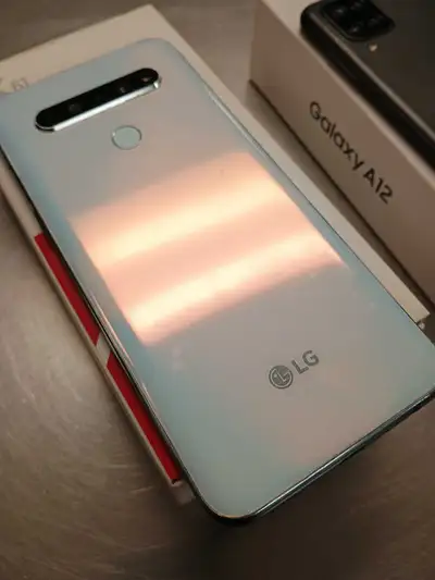 White LG K61 4G LTE smartphone, View more