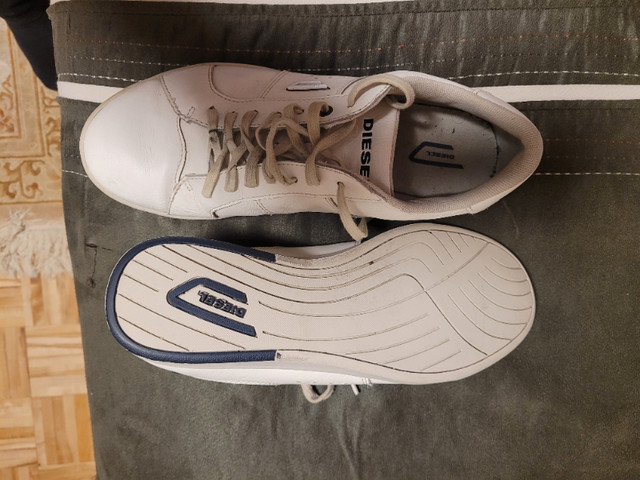 DIESEL WHITE "GOTCHA" LEATHER SNEAKERS dans Chaussures pour hommes  à Ville de Montréal