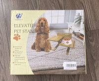 Premium Bamboo Elevated pet food stand