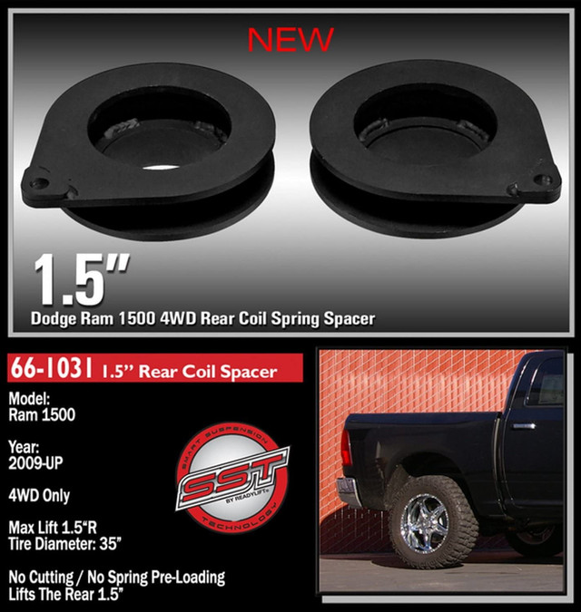 66-1031 1.5" Rear Coil Spring Spacer for Dodge Ram 1500 2009-Up in Other Parts & Accessories in City of Toronto - Image 2