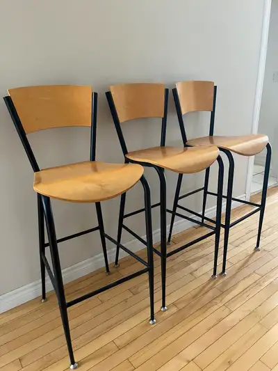 Three Tall Chairs/Bar Stools for Kitchen, View more