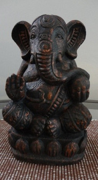 Brass Lord Ganesha Granite Stone statue