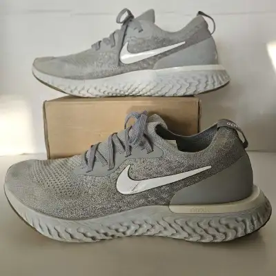 Size 11 - Woman's Nike Epic React Flyknit Wolf Grey, View more