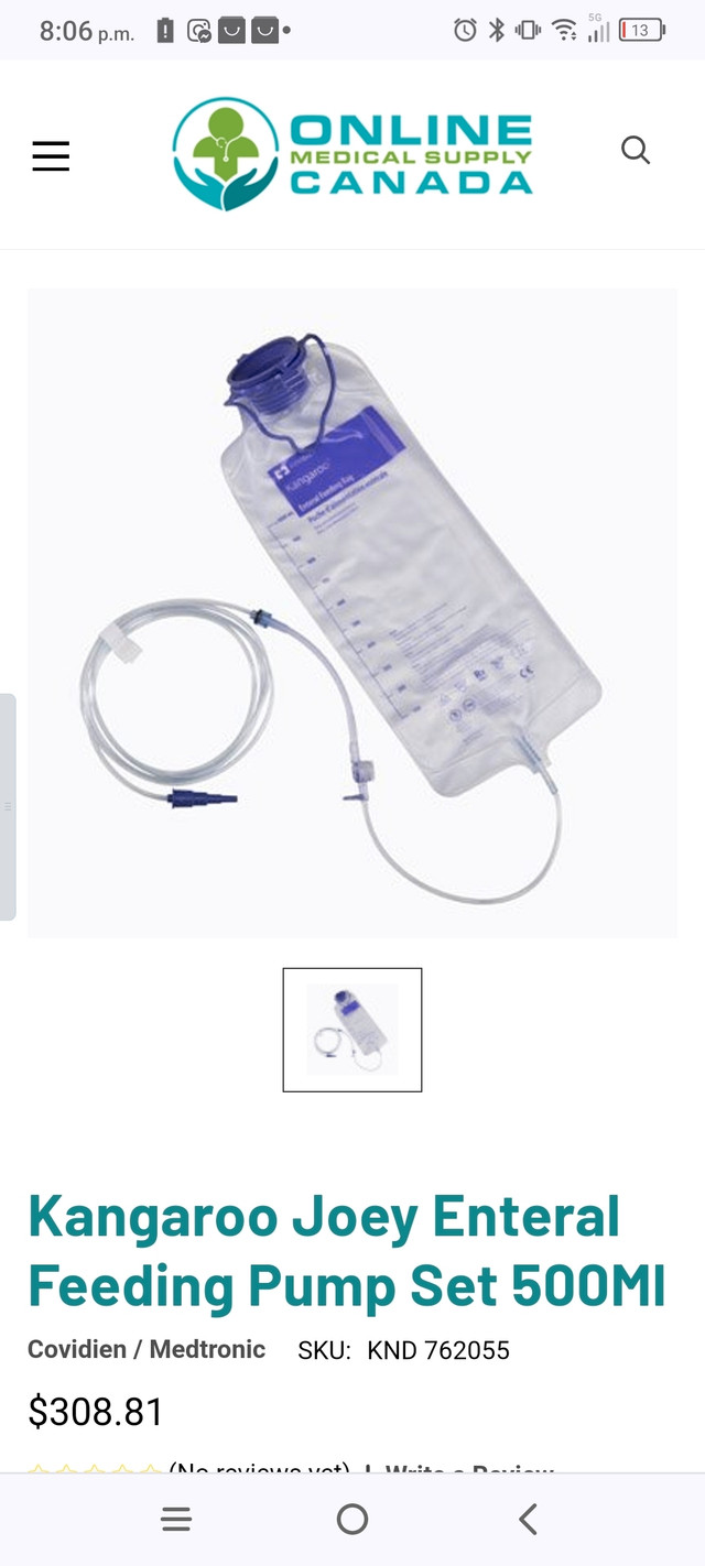 Kangaroo Joey Pump 100ml Anti-Flow Bags in Health & Special Needs in Markham / York Region