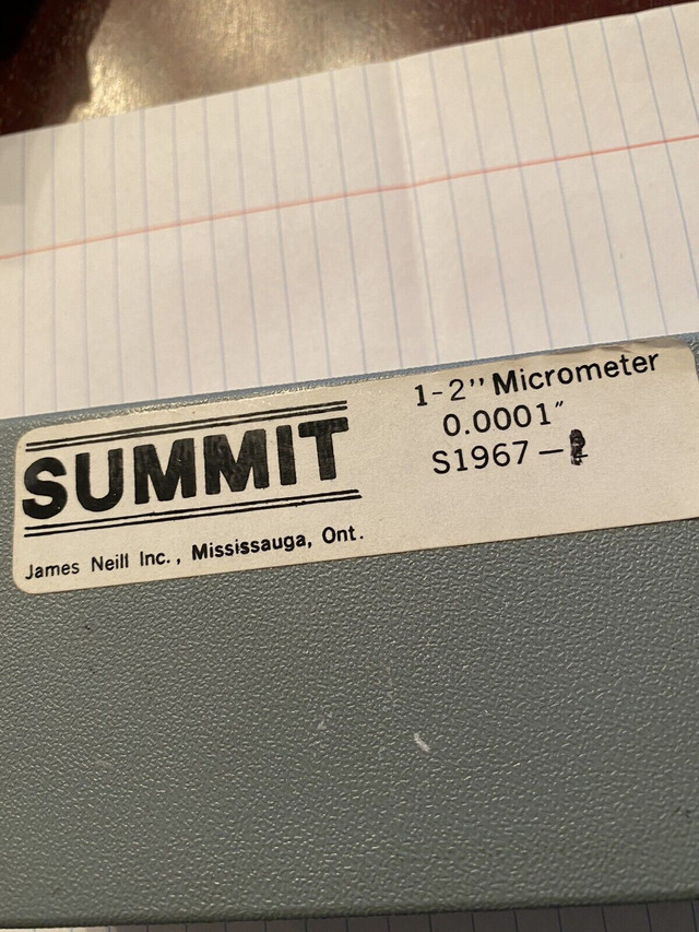 Summit 1-2” micrometer. New in plastic. Never used in Hand Tools in Oakville / Halton Region