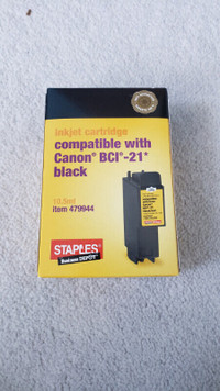 Staples Inkjet Cartridge Canon BCI-21 Black 479944