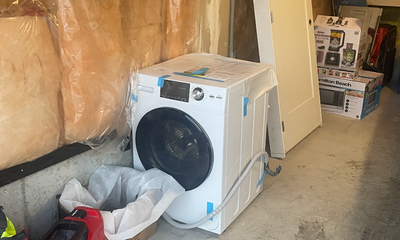 GE 2.8 Cu. Ft. Electric Washer & Dryer Combo (GFQ14ESSNWW), View more