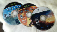 Halo 1,2,3 Xbox game discs