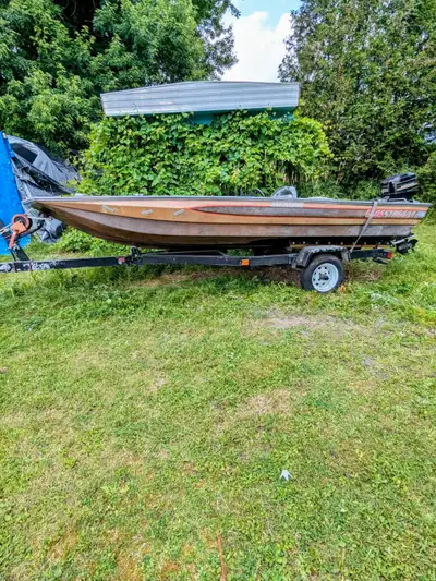 For Sale: $1000 for both boat and trailer Motor works good. The motor lifter doesn't work anymore, y...