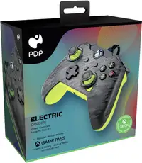 PDP Wired Controller: Electric Carbon - Xbox Series X|S