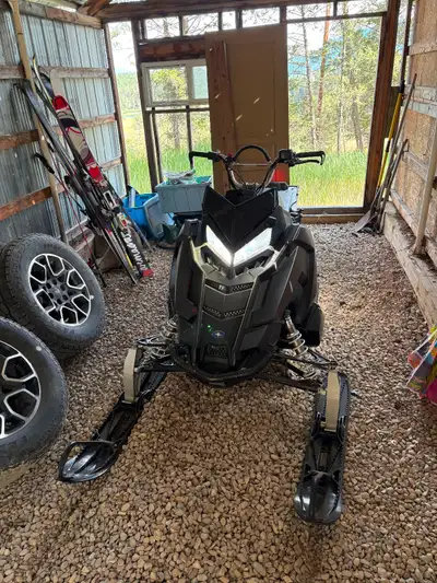 Long track Blacked out for a movie Not ridden enough to keep it around Sled is in Invermere