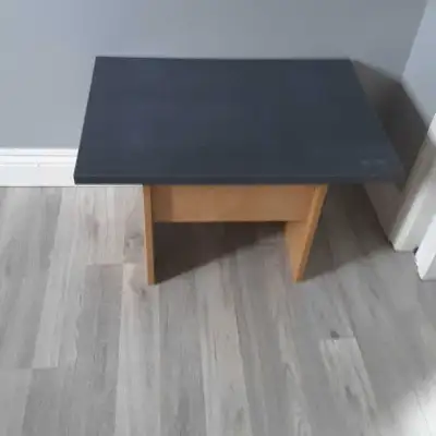 There are 3 of these tables, solid wood $18 each