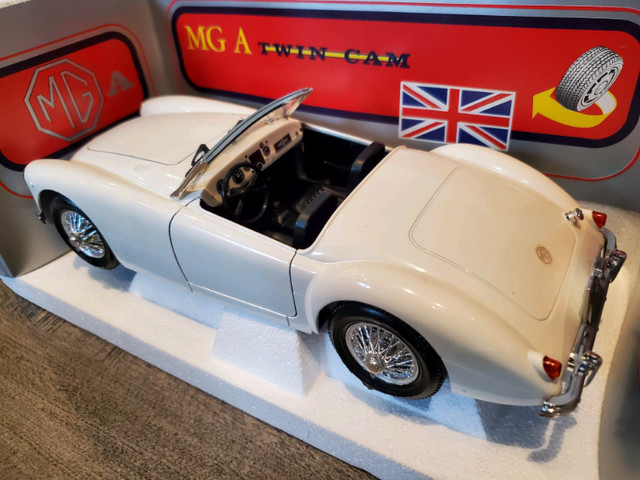 1:16 Diecast Tonka Polistil MG A Twin Cam Convertible White in Arts & Collectibles in Kawartha Lakes - Image 3